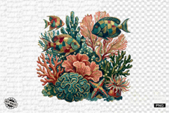 Dreamy Coral Reef Clipart - Summer Clipart Product Image 1