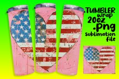 American Flag Watercolor Tumbler Wraps Art Product Image 1
