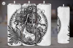 Mermaid Skeleton Tumbler Wrap Sublimations, 20 oz Product Image 3