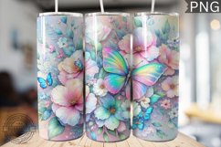Glitter Butterfly Sublimation - Butterfly Tumbler Design Product Image 1