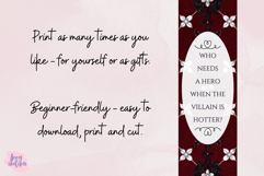 Cute Smut Dark Romance Printable Bookmarks Bundle Gothic PNG Product Image 7