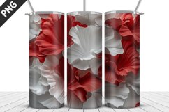3D Flowers Tumbler Wrap | Sublimation Design | Tumble PNG Product Image 4