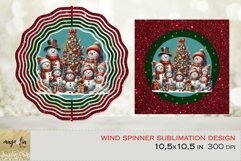 CHRISTMAS WIND SPINNER, snowman sublimation png Product Image 1