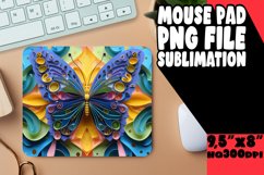 Butterfly Haven Sublimation Mouse Pad - 3D Design Product Image 1