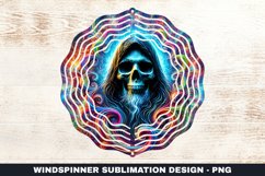 Halloween Skull Wind Spinner Sublimation Design Product Image 1