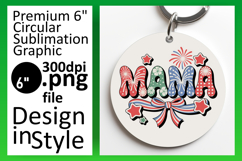 Stylish Circle Design Keychain Template , Mama Product Image 1