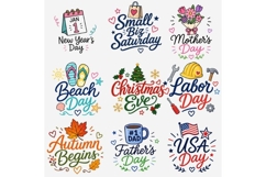 Holiday Planner Stickers Clipart PNG, 41 Holiday Sticker Product Image 3