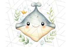 Under the Sea Nursery Clipart, Ocean Animals PNG Product Image 3