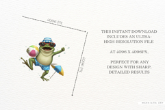 Summer Funny Frogs Clipart Product Image 5