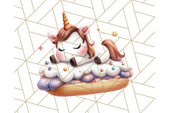 Cute Dessert Unicorn PNG Clipart with Cupcakes &amp; Candies Product Image 3