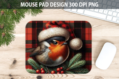 Christmas Cardinal Mouse Pad Sublimation - Animal PNG Design Product Image 1