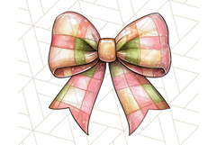 Watercolor Summer Bow Clipart PNG, Coquette Bright Bow Png Product Image 3