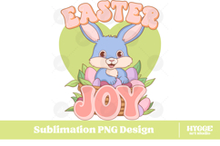 Easter Bunny Sublimation PNG Chick Farm Hip Hop Spring Joy Product Image 1