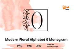 Modern Floral Alphabet Monogram Product Image 1