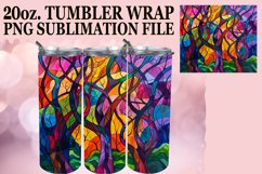 Stained Glass Tree 20oz Tumbler Wrap Design Product Image 1
