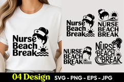 Nurse Beach Break SVG PNG Product Image 1