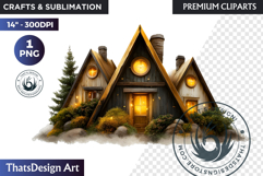 Watercolor Winter Landscapes and Snowy Cabin Illustrations Product Image 1