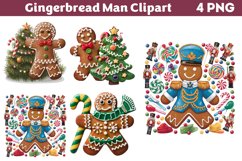 Gingerbread Man Clipart PNG Product Image 1