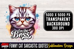 Funny Cat Sarcastic Quote Clipart Sublimation #27 Product Image 1