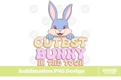 Easter Bunny Sublimation DTF Chick Farm Hip Hop Spring Joy Product Image 1
