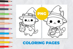 Kitten wizard Coloring Pages | Coloring book Product Image 1