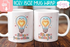BUNDLE Self Care Mug Wrap sublimation, Mental Health Mug Product Image 6
