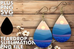 Sublimation Teardrop Earring Scenic Spring Views Product Image 1