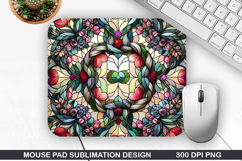 Flower Mouse Pad Sublimation, Spring Flower Mouse Pad PNG Product Image 1
