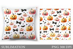 Cute Pumpkin Pillow Design. Cute Halloween Sublimation Product Image 1