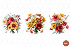 Watercolor Wildflowers Clipart Product Image 1
