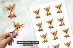 Cartoon deer sticker, Cute deer sticker png Product Image 1