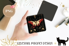 Celestial Butterfly Magnet Sublimation, Gothic Moth Magnet Product Image 1