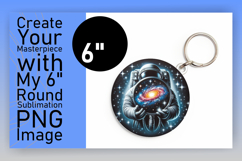 Elegant Round Design for Keychains , Astronaut Product Image 1