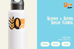 Bloom &amp; Bison Boho Floral Monogram Product Image 1