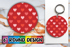 Timeless Round Ornaments Sublimation PNG, Valentine's Patter Product Image 1