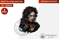 Gothic Halloween Harvest Character PNG Clipart sublimation Product Image 1