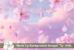 Floral Background Mockup, Spring Background PNG Product Image 1