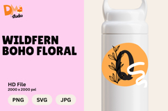 Wildfern Boho Floral Monogram Product Image 1