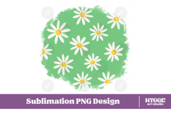 Retro Flowers Background Png Floral Paper Sublimation Splash Product Image 1