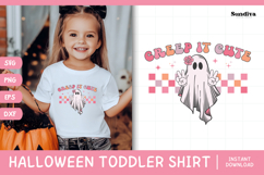 Funny Halloween Toddler Shirt Quote SVG | Creep It Cute Product Image 1