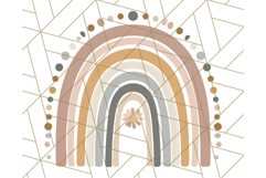 Boho Rainbow PNG Clipart, Earthy Arches &amp; Minimal Shapes Product Image 3