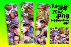 20oz Tumbler Template for Creative Minds , 3D Characters Product Image 1