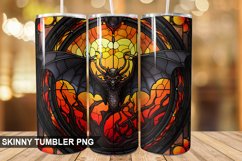 Stained Glass Halloween Bat PNG Tumbler Design Product Image 1