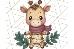 Safari Christmas PNG Clipart, Cute Jungle Animal Art Product Image 3