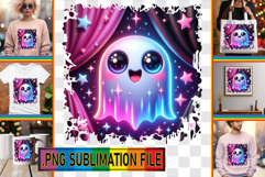 Timeless TOTE BAG Ideas PNG, 3D Cute Ghost Product Image 1