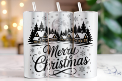Merry Christmas Tumbler Wrap | Christmas | Sublimation Product Image 1