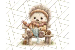 Acorn Village Clipart PNG, Fall Animal Png Product Image 3