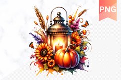 Autumn Pumpkin Harvest Sublimation - Autumn Clipart PNG Product Image 1