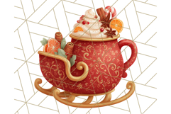 Christmas Coffee Mugs Clipart PNG Festive Cups Product Image 3