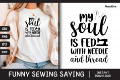 Funny Sewing Quote SVG For Sewist | Needle and Thread Product Image 1